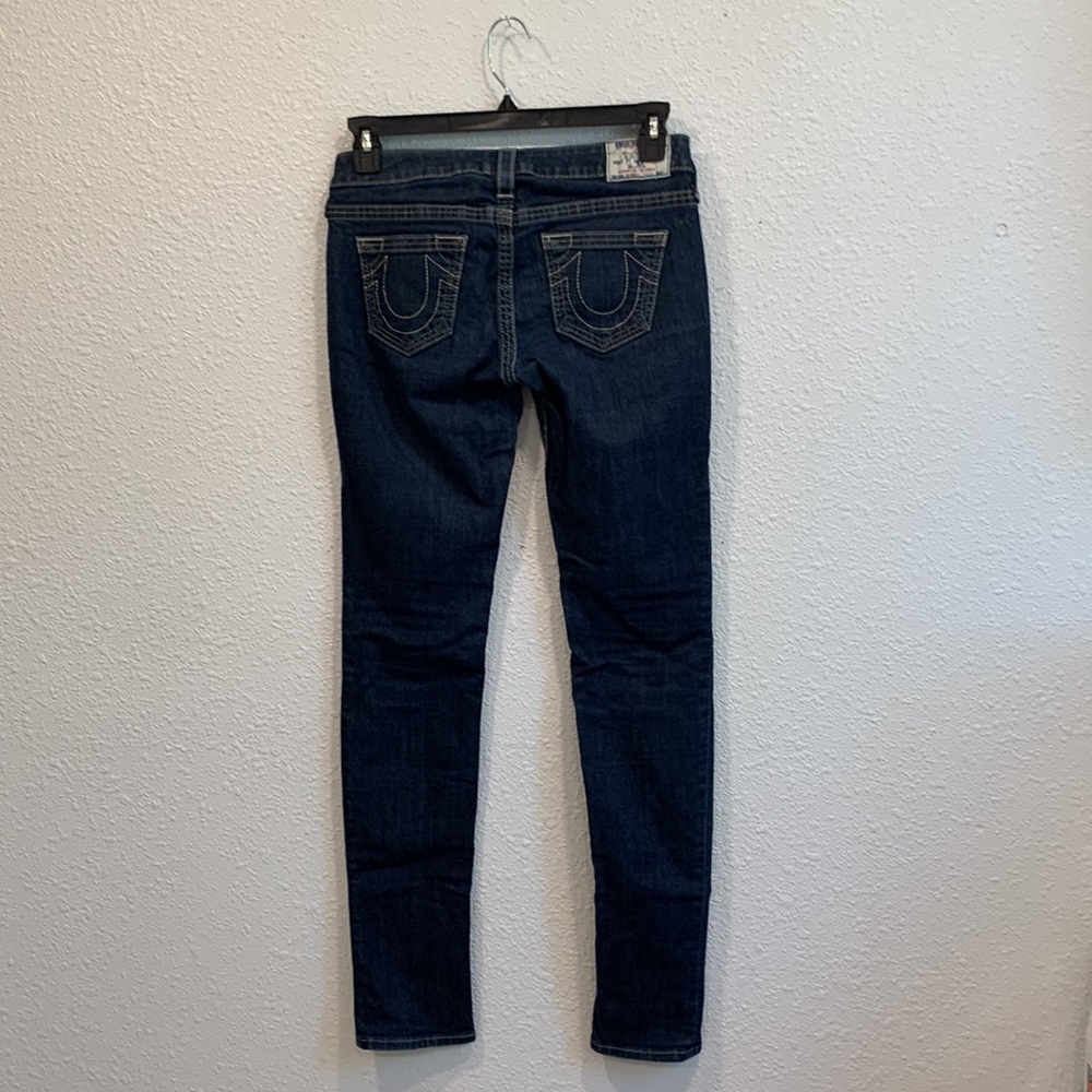 True Religion Low Rise Dark Wash Skinny Jeans Size 27